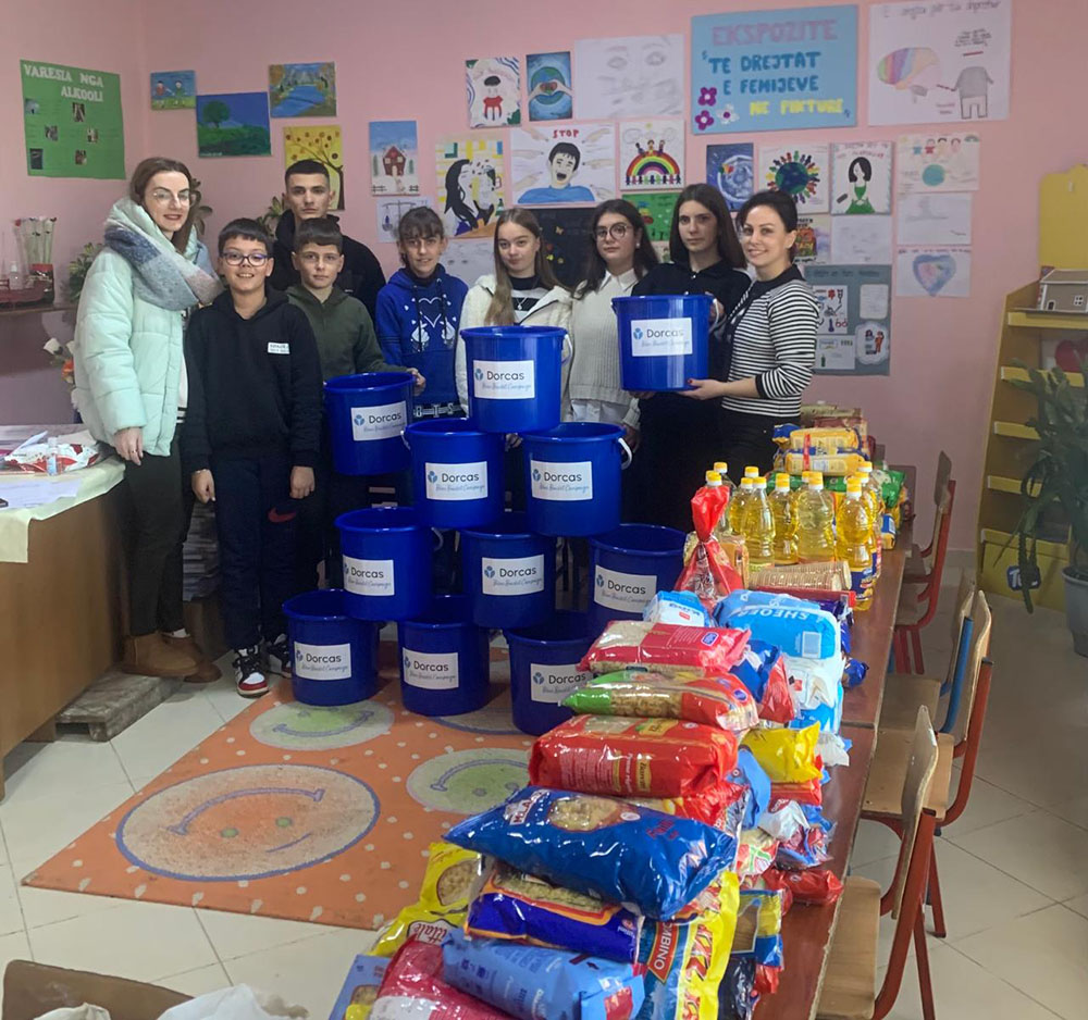 Stichting Dorcas organiseert voedselactie met jongeren voor hulporganisaties in nood.